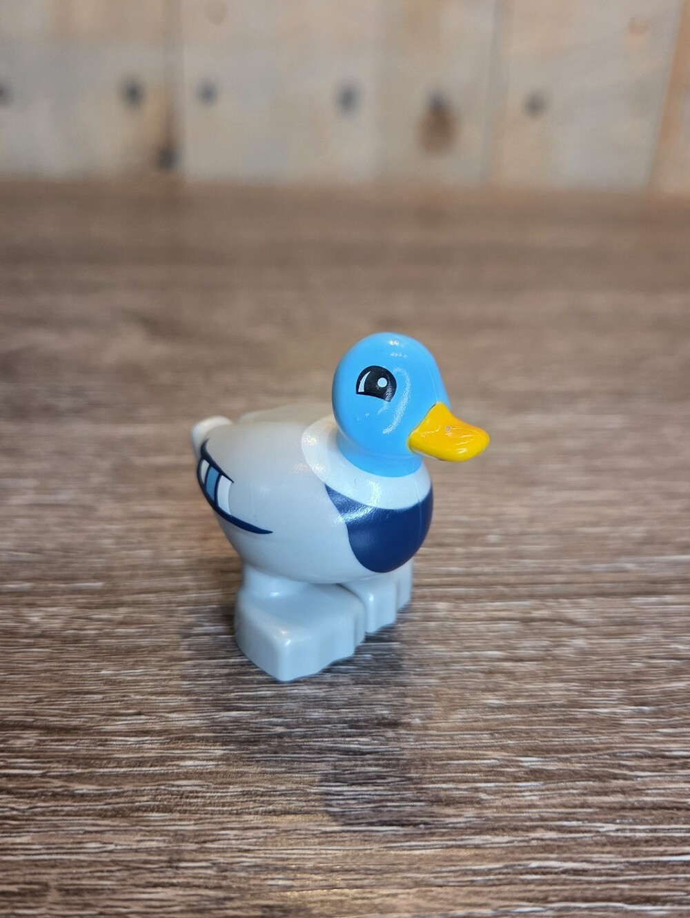 Lego Duplo Mallard Duck Figure Gray Blue Teal Bird Pet Zoo Farm Barn 1.75"